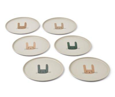 Pack 6 pratos Remco Bunny/Sandy