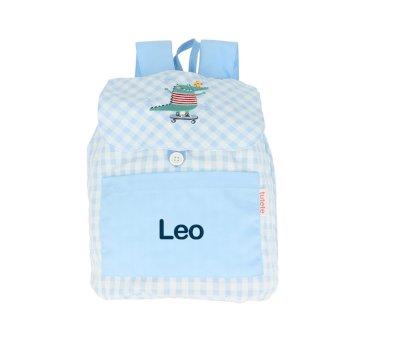 Small Vichy Croc Personalized Backpack