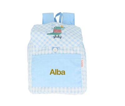 Small Vichy Croc Personalized Backpack