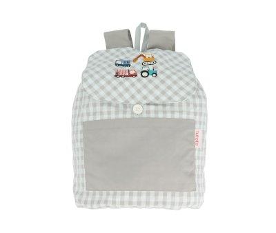 Small Vichy Trucks Personalised Backpack