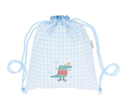 Vichy Croc Drawstring Backpack Personalised