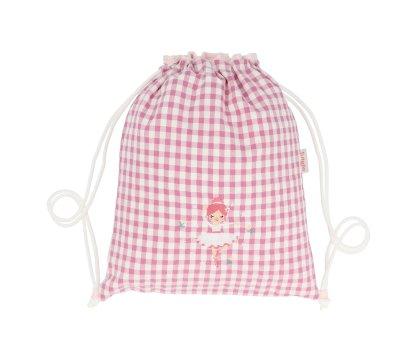 Vichy Ballet Personalised Drawstring Backpack