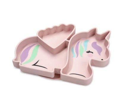 Plato de Silicona con Ventosa Unicornio