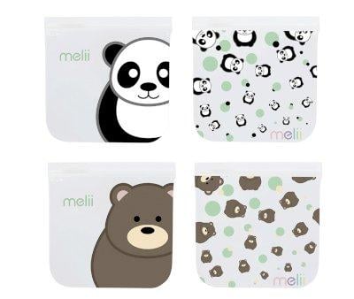 4 Bolsas Reutilizables Panda + Bear