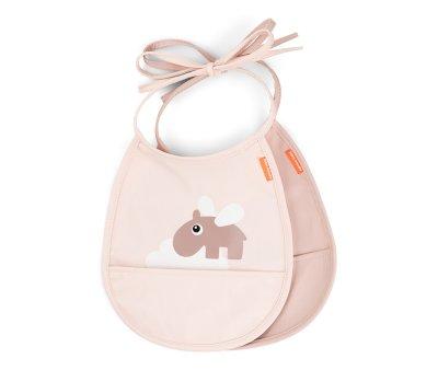 Pack 2 Bibs Pocket Elphee Happy Clouds Powder