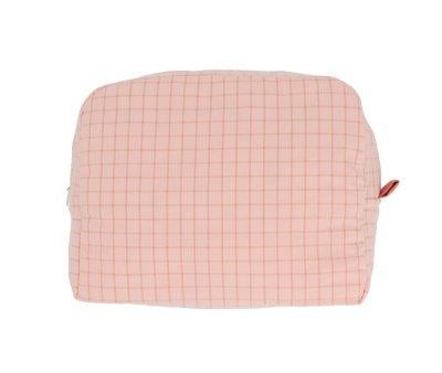 Neceser Grande Nordic Check Blush Personalised