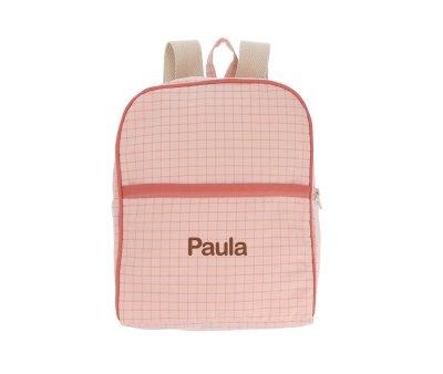 Zaino Personalizzabile Nordic Check Blush