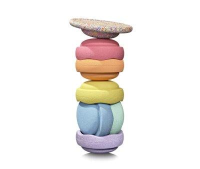 Conjunto  Stapelstein Rainbow Pastel 6+1 Board Super Confetti New