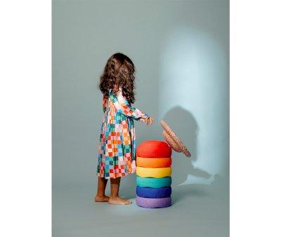 Stapelstein Set Super Confetti Rainbow Classic 6+1 Board Nuevo
