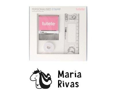 Timbro per tessuti Personalizzato Magical Unicorn + Nastro Capi Scuri