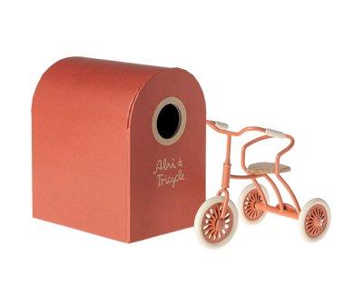 Triciclo Coral Mouse com garagem