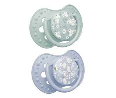 2 Chupetes Dinmicos Lovi Blossom Azul/Verde