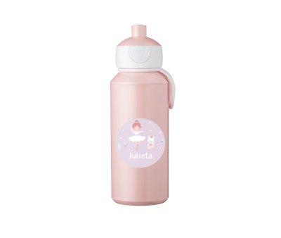 Botella Campus Pop-Up Personalizada Tutete Pink 400ml Ballet