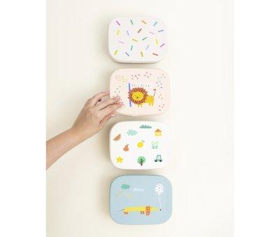 Caja de Almuerzo Acero con Separador Extrable Confetti