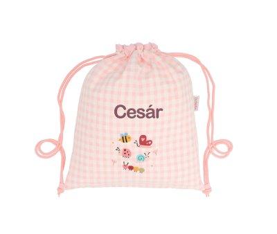 Mochila Saco Vichy Bugs Personalizable