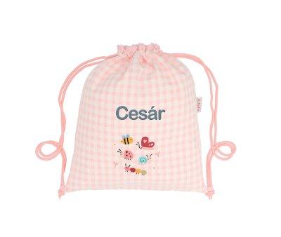 Mochila Saco Vichy Bugs Personalizable