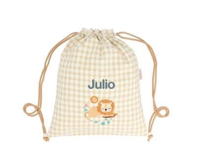 Vichy Savannah Drawstring Backpack Personalised