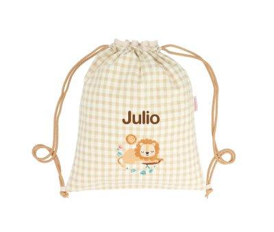 Vichy Savannah Drawstring Backpack Personalised