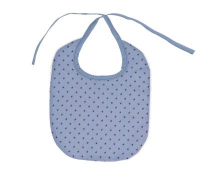 Babero Algodn Mini Star Blue Personalizable