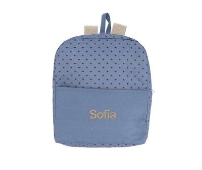 Mini Star Blue Personalised Backpack