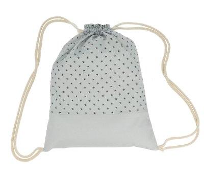 Mochila Mini Star Grey Saco Personalizvel