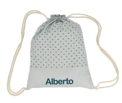 Mochila Mini Star Grey Saco Personalizvel