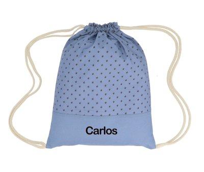 Mochila Saco Mini Star Blue Personalizable