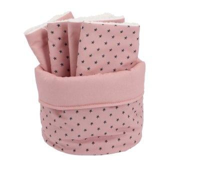 Cesta Personalizzabile + 4 Salviettine Mini Star Pink