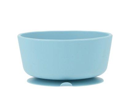 Silicone Bowl + Steel Spoon Sky Blue