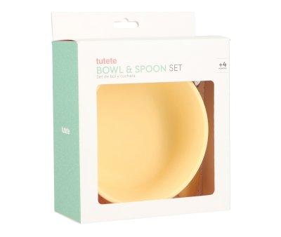 Silicone Bowl + Steel Spoon Sun
