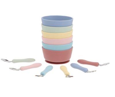 Silicone Bowl + Steel Spoon Sun