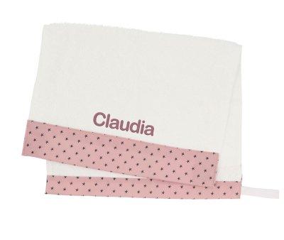 Toalha Creche Mini Star Pink Personalizvel
