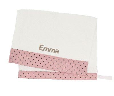 Toalha Creche Mini Star Pink Personalizvel