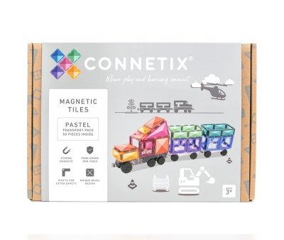 Construccin Connetix Transporte Pastel 50 Piezas