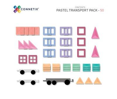 Construccin Connetix Transporte Pastel 50 Piezas