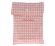 Bolsa para Paales Vichy Rosa Personalizable