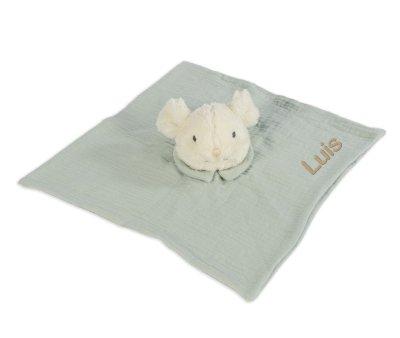 Doudou Little Mouse Poppy Moss Personalised