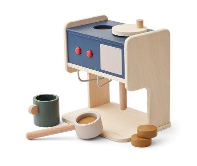 Wooden Coffee Maker Titouan Indigo Blue Multi Mix