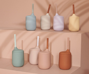 2 Vasos Silicona con Pajita Ellis Dark
