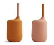 2 Vasos Silicona con Pajita Ellis Dark