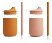 2 Vasos Silicona con Pajita Ellis Dark