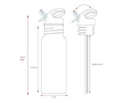 Borraccia Acciaio Dino Pret Drink Up 500ml