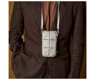 Padded Bag for Phone Light Greige Gold Tinne + Mia