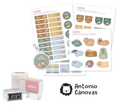 Sello Personalizado + Combinado Termo y Pegatinas Savannah