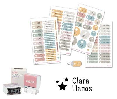 Sello Personalizado Estrellas + Combinado Termo y Pegatinas Pastel Nordic Estrella