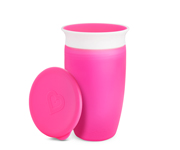 Gobelet anti-fuite avec poignes Miracle 360 avec couvercle rose 295 ml