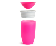 Gobelet anti-fuite avec poignes Miracle 360 avec couvercle rose 295 ml
