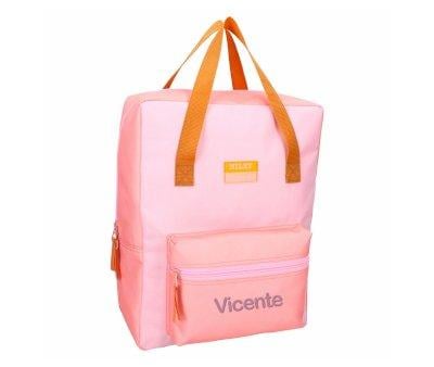 Mochila Escolar Milky Kiss Bright Vibes Pink Personalizable
