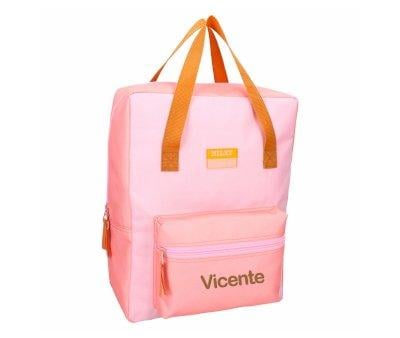 Mochila Escolar Milky Kiss Bright Vibes Pink Personalizable