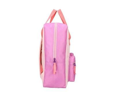 Mochila Escolar Milky Kiss Bright Vibes Fucsia Personalizable